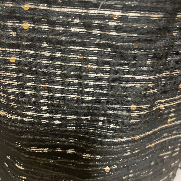 Bailey 44 Metallic Fit & Flare Cocktail Black Dress - Picture 2 of 4